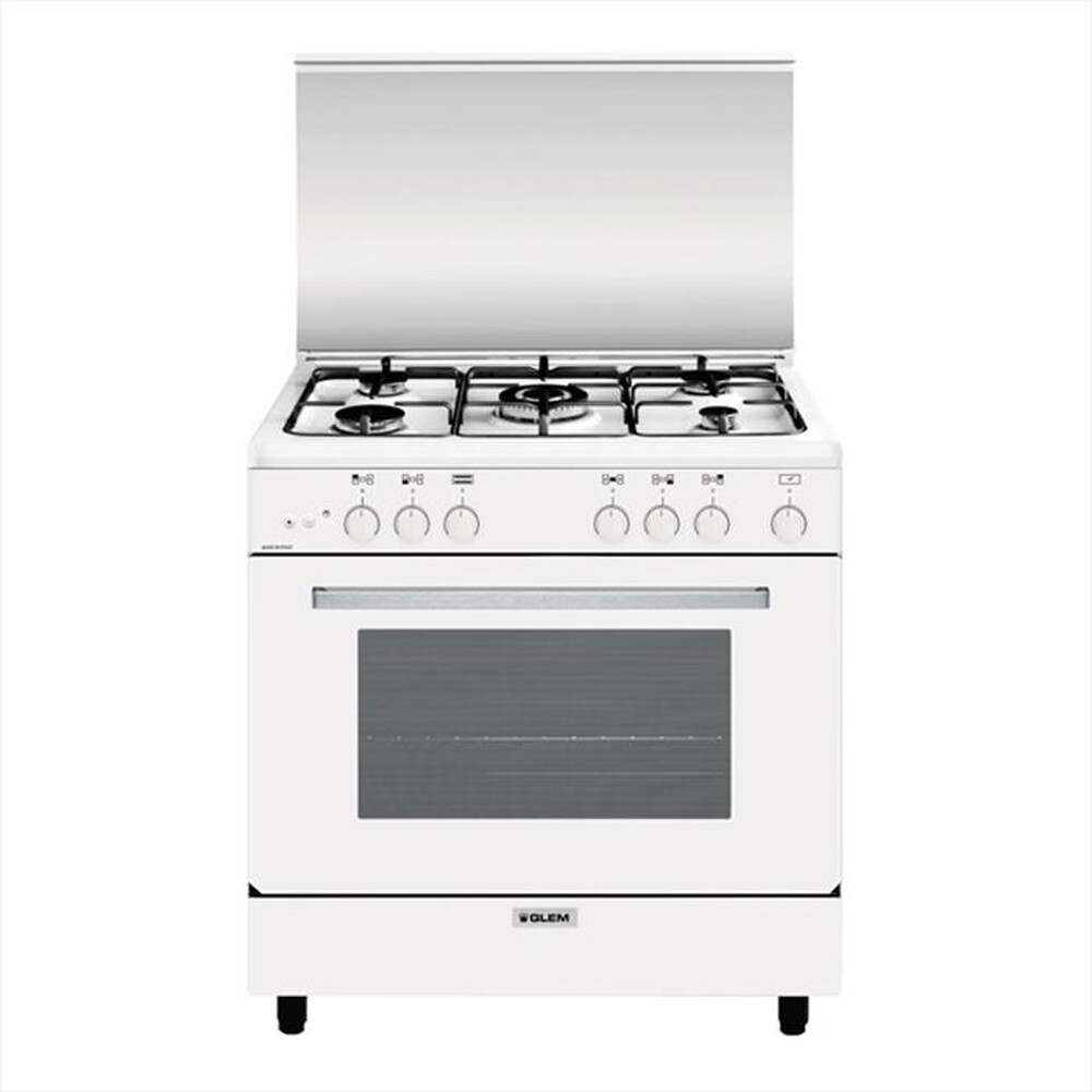 "GLEM GAS - Cucina a gas A855GX Classe A-Bianco"