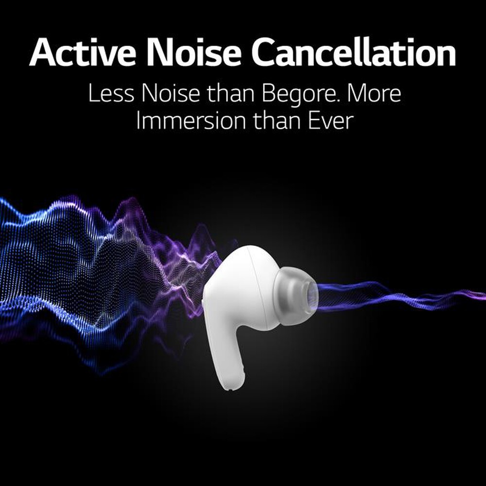 "LG - TONE FREE FP9 - CUFFIE TRUE WIRELESS BLUETOOTH-Bianco - Pearl White"