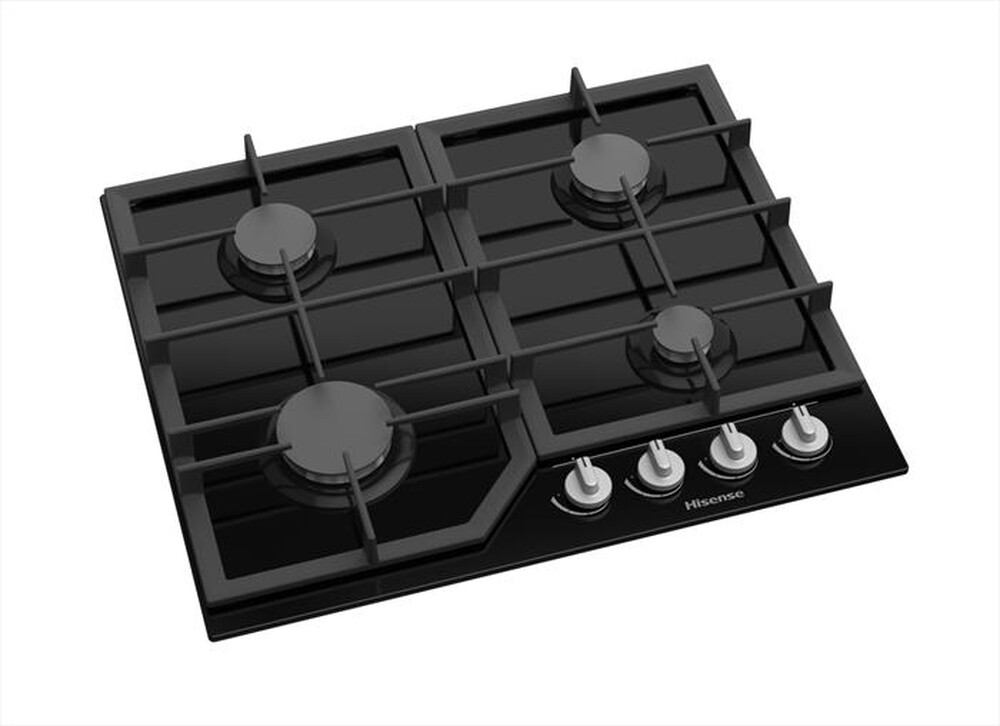 "HISENSE - Piano cottura a gas GG643B 60 cm-Vetro nero"
