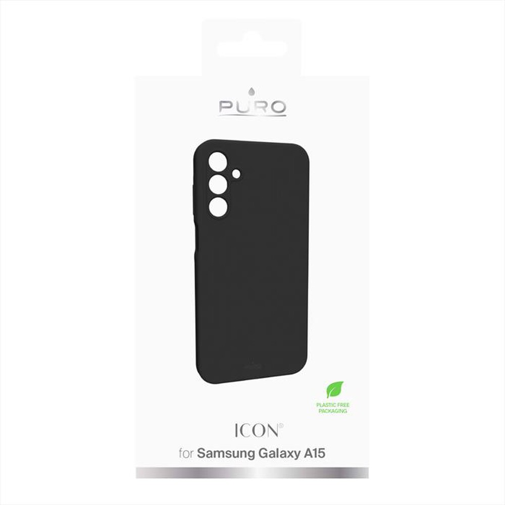Immagine del prodotto PURO - Cover Silicone Liquido PUSGA15ICONBLK Galaxy A15-Nero