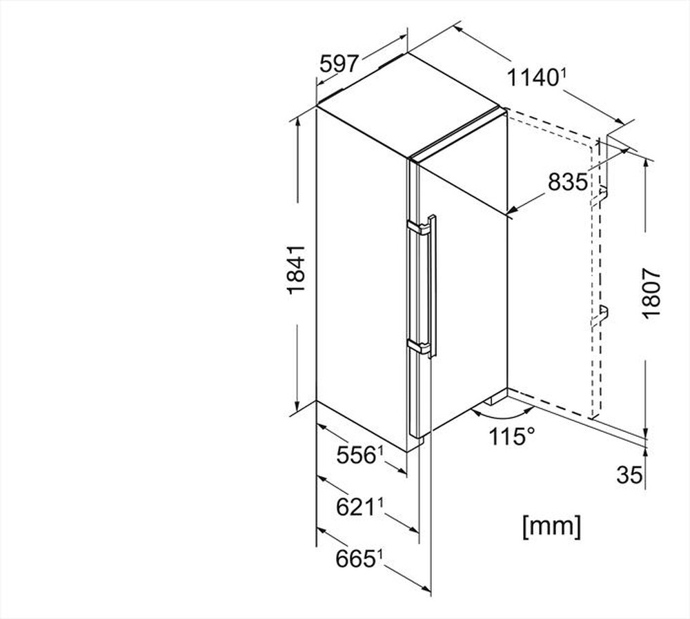 Immagine del prodotto LIEBHERR - Frigorifero 1 porta SKEF 4260-22 Classe F 393lt-Acciaio