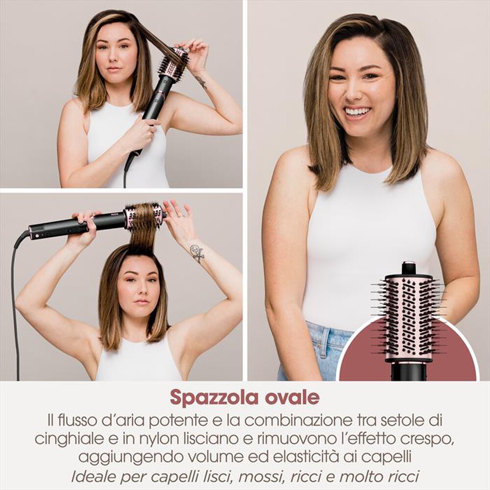 "SHARK - Styler e asciugacapelli FLEXSTYLE 3 in 1 HD424EU-nero/oro rosa"