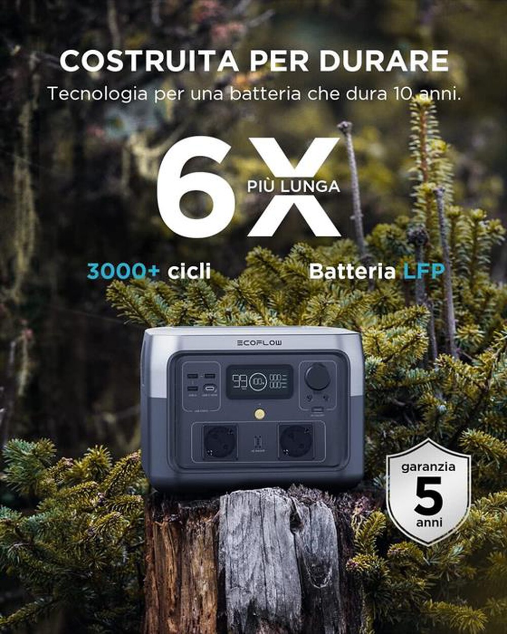 "ECOFLOW - RIVER 2 MAX POWER STATION PORTATILE-nero"