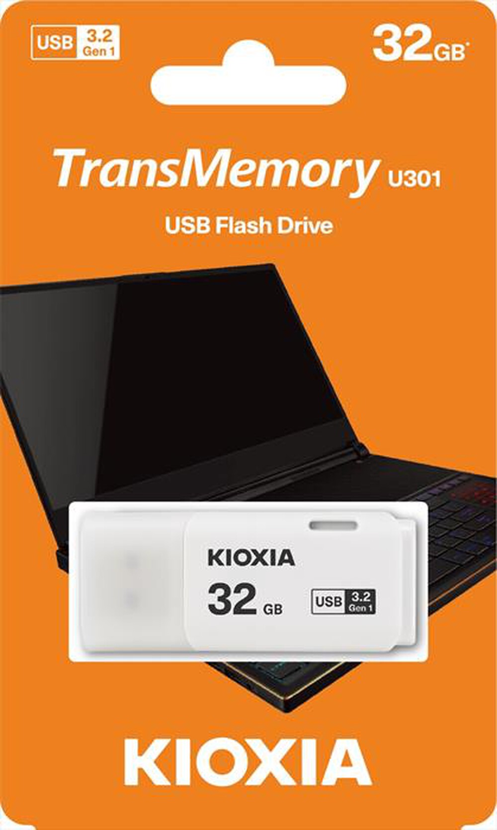 "KIOXIA - CHIAVETTA USB 0301 3.0 HAYABUSA 32GB-Bianco"