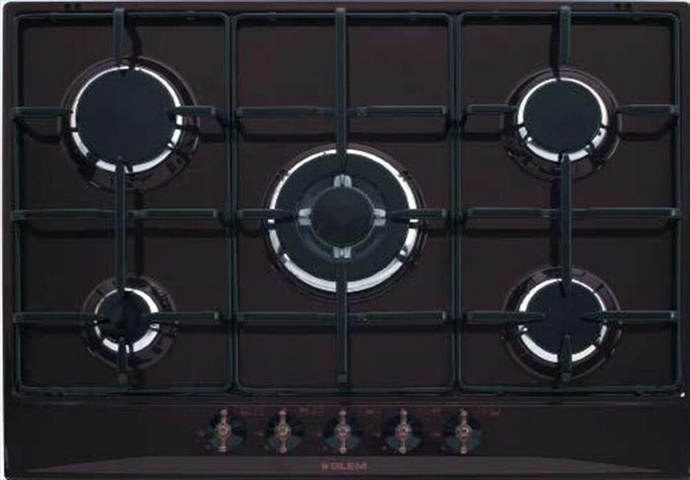 "GLEM GAS - Piano cottura a gas GT755AN 5 fuochi 68,5cm-Antracite"