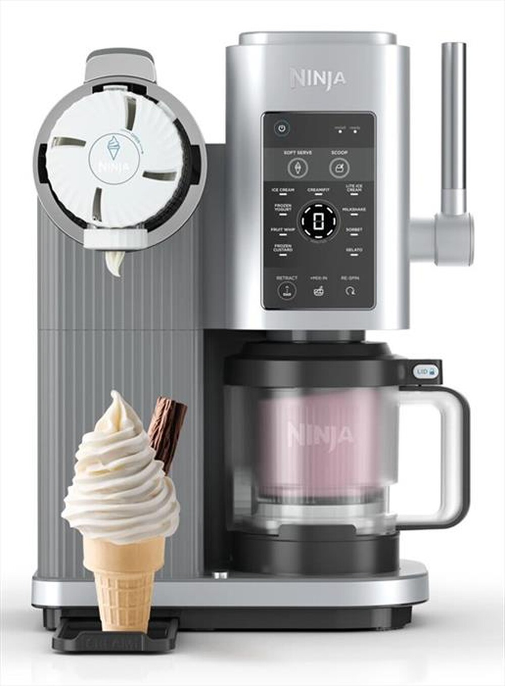 NINJA - Gelatiera CREAMI SWIRL NC701-Argento