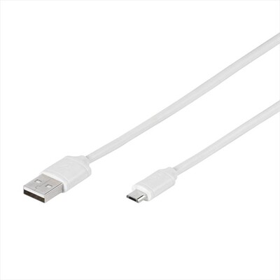 VIVANCO - Micro USB 2.0   USB A-plug to USB micro B-plug-Bianco