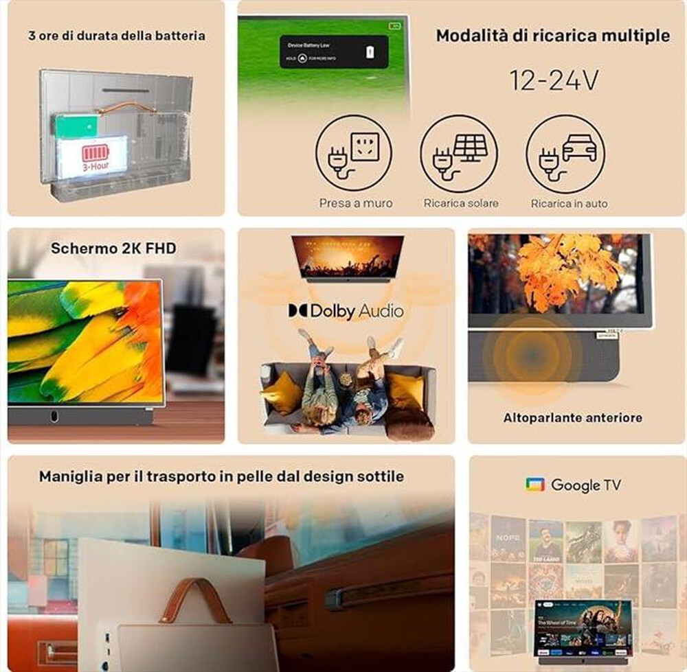 "METZ - Smart TV LED FHD 24\" 24MPE7000Z-BIANCO"