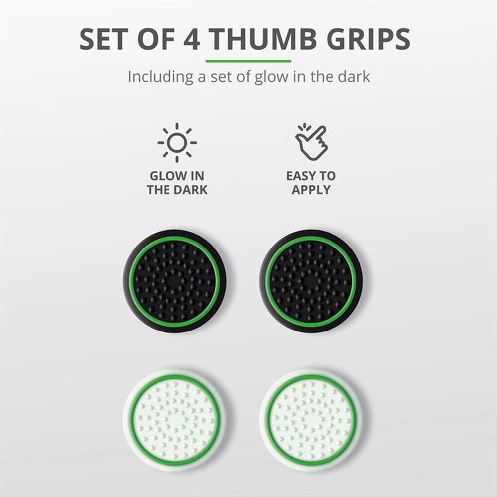 "TRUST - GXT267 4-PACK THUMB GRIPS XBOX-Black/White"