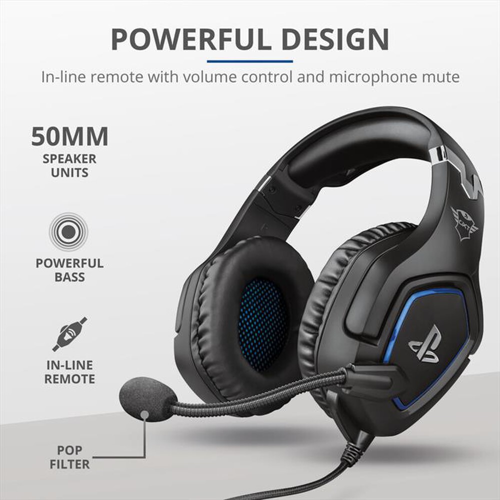 "TRUST - GXT 488 FORZE PS4 HEADSET BLACK-Black/Blue"