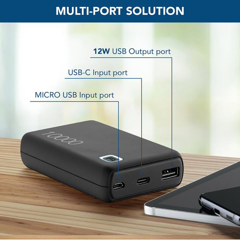 Immagine del prodotto CELLULARLINE - Power Bank ESSENCE TURBO 10000-Nero
