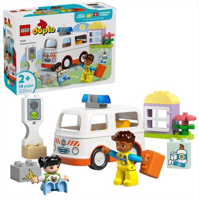 LEGO - DUPLO Ambulanza e autista - 10447-Multicolore