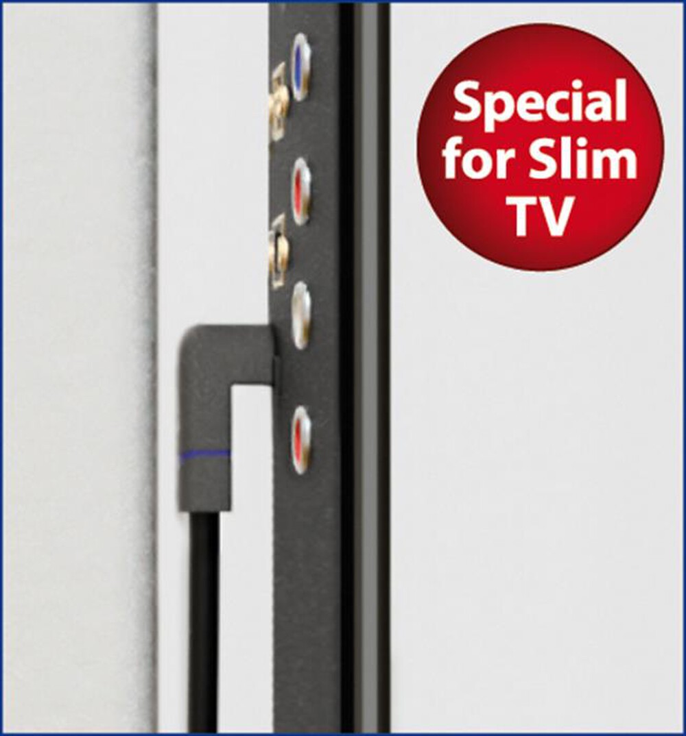 "MELICONI - Cavo Antenna con plug 90 gradi 2 MT ANT2M90-Bianco"