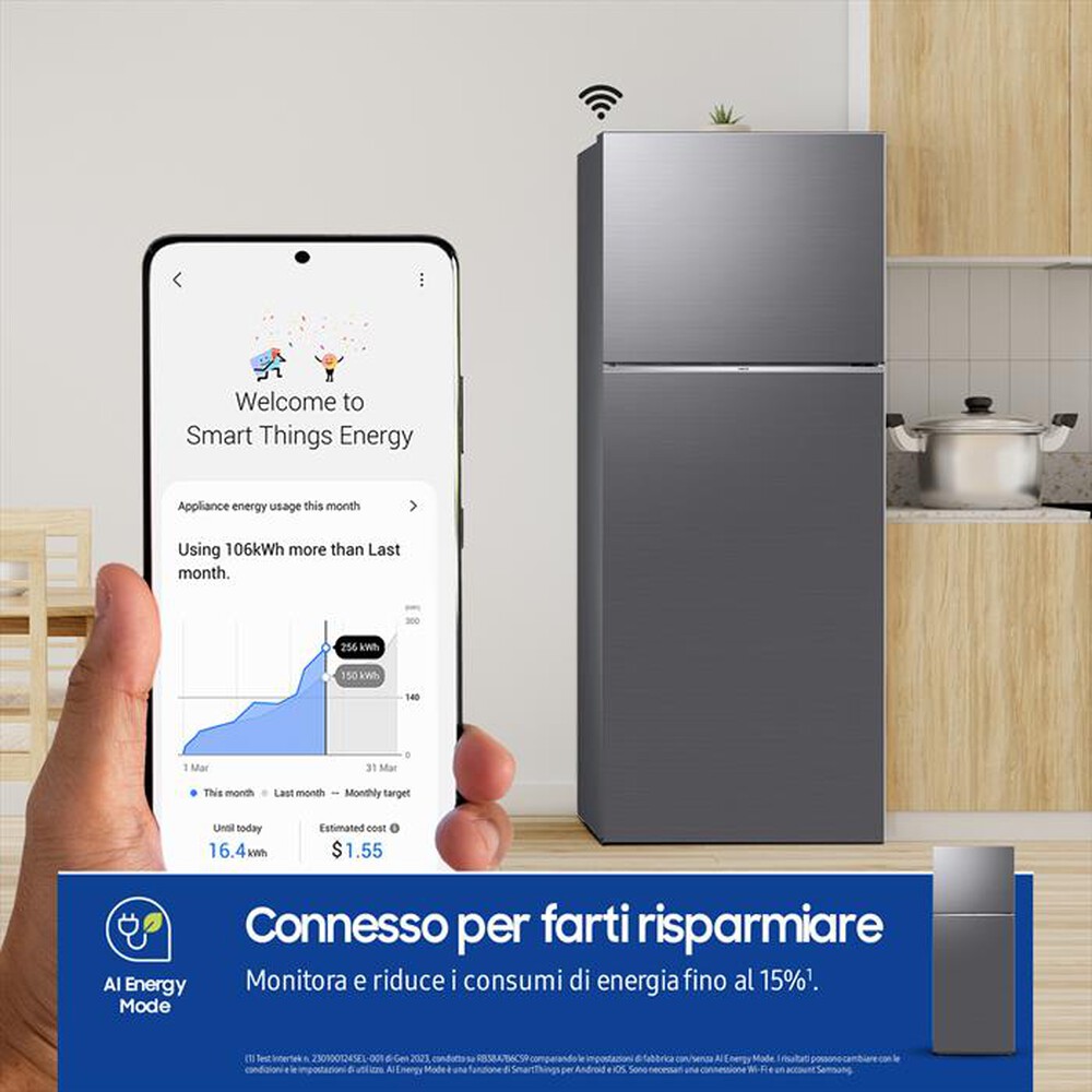 Immagine del prodotto SAMSUNG - Frigorifero 2 porte RT47CG6626S9ES Classe E 465 lt-METAL INOX