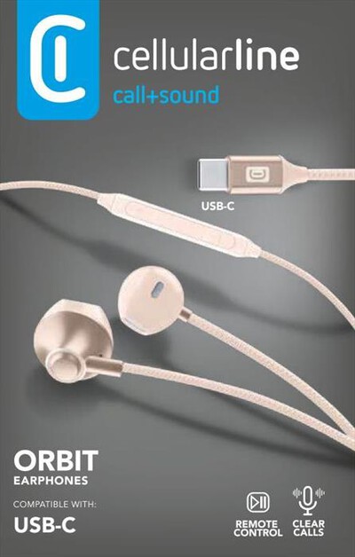 CELLULARLINE - Auricolare a capsula AUORBITTYPECH-Oro