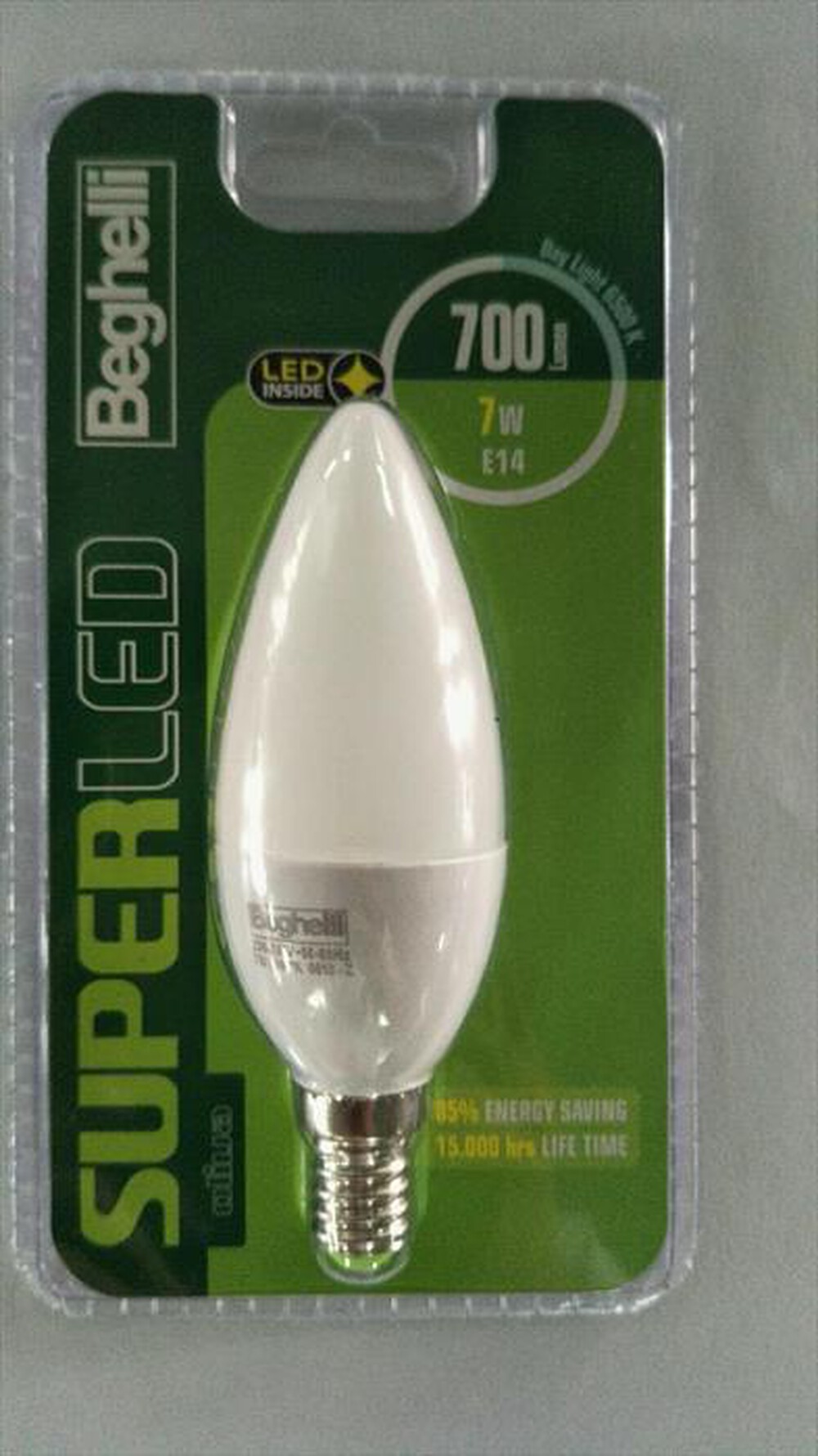 Immagine del prodotto BEGHELLI - SUPERLED OLIVA 7W E14 6.5