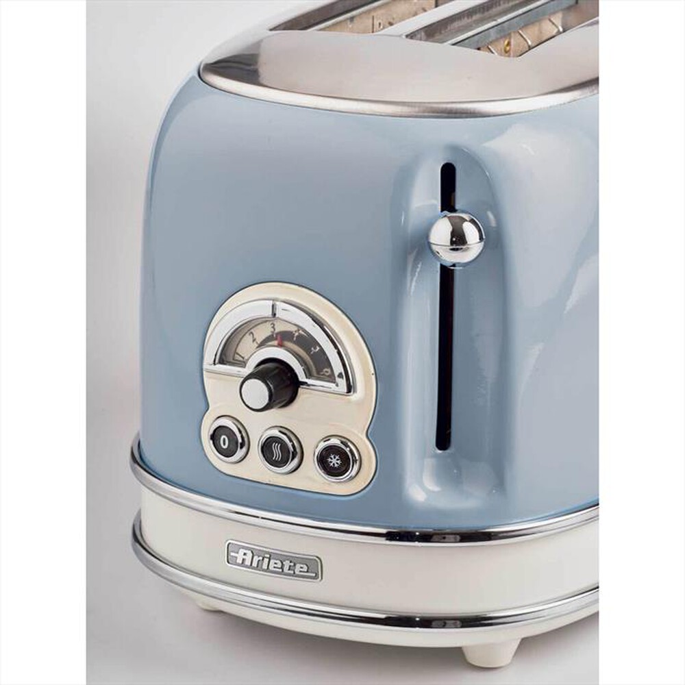 "ARIETE - 155 Tostapane 2 Fette con Pinze Vintage-celeste"