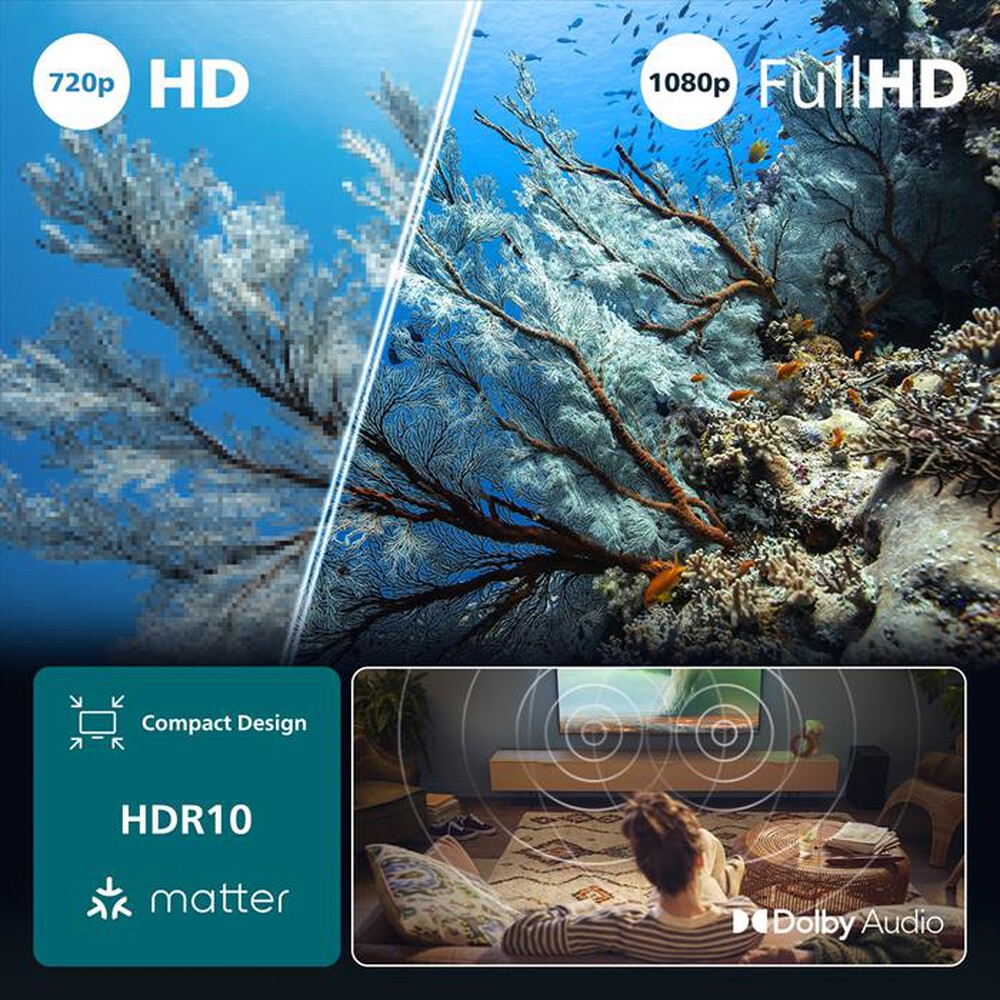 Immagine del prodotto PHILIPS - Smart TV LED FHD 40" 40PFS6050/12-Black