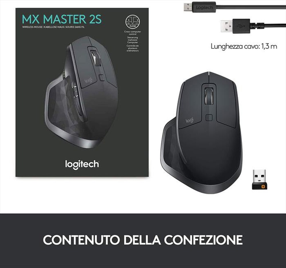 "LOGITECH - Mx Master 2S Graphite-Graphite"