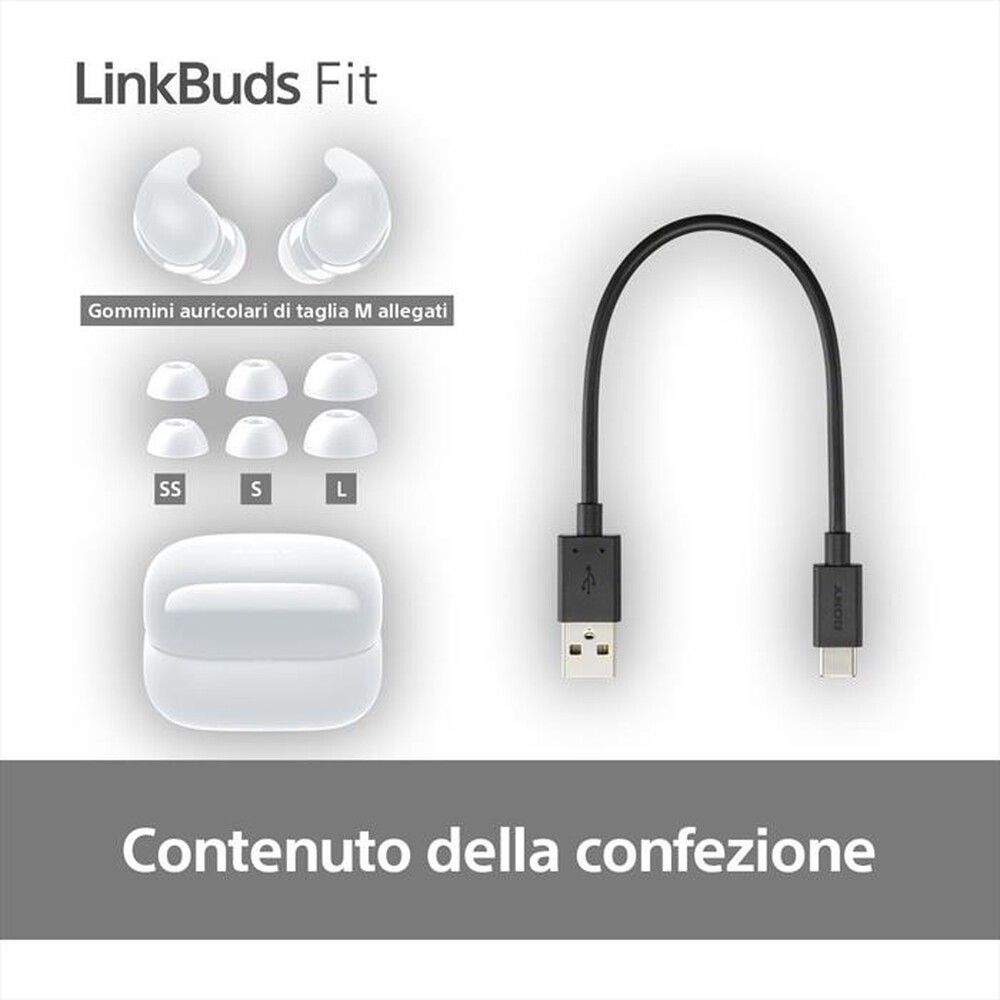 "SONY - Auricolari bluetooth WFLS910NW.CE7-Bianco"