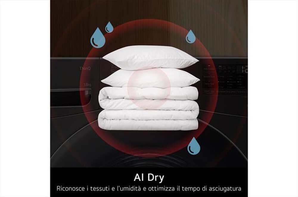 Immagine del prodotto LG - Asciugatrice RNX5009TWBB.AGWQPIS 9Kg Classe B-Ivory White + pannello nero