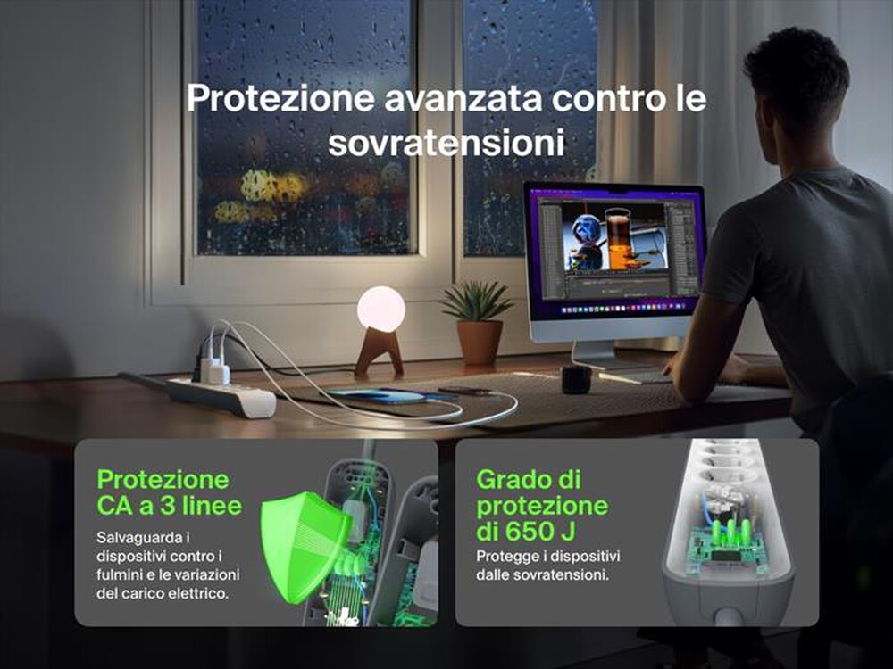 Immagine del prodotto BELKIN - Protezione da sovraccarico - 6 prese AC - Cavo 2mt-Bianco