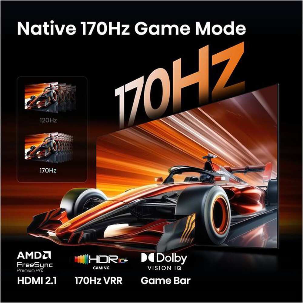 Immagine del prodotto HISENSE - Smart TV Mini LED RGB 65" 4K 65UR9S 170Hz-NERO
