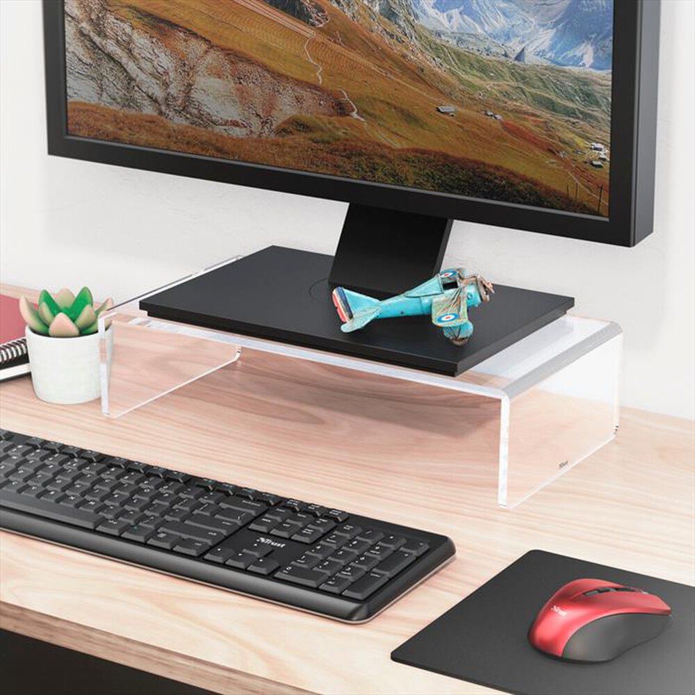 "TRUST - MONTA MONITOR STAND-Transparent"