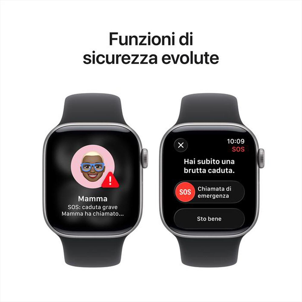 Immagine del prodotto APPLE - Watch Series 11 GPS 42mm Alluminio-Grigio - Sport Band Nero - M/L