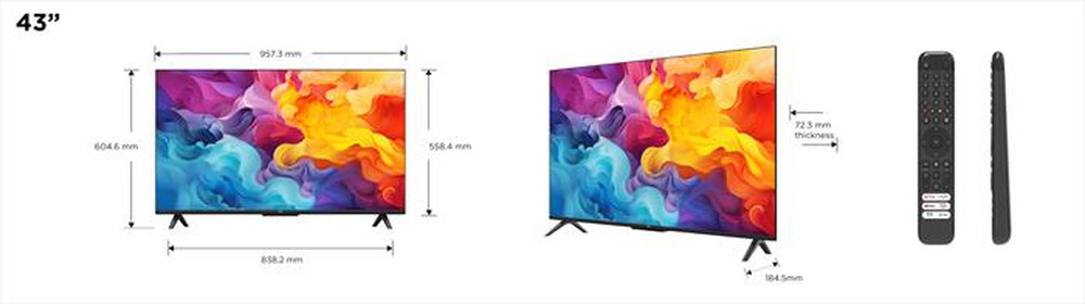 Immagine del prodotto TCL - Smart TV LED UHD 4K 43" 43P655-Black