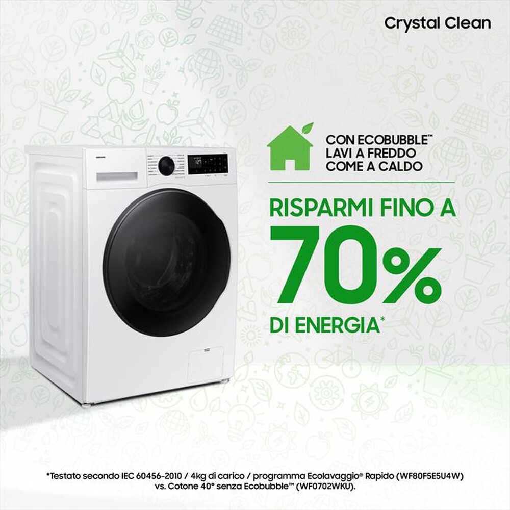 Immagine del prodotto SAMSUNG - Lavasciuga WD90DG5B15BEET 9/6 Kg Classe A-bianca con obl&ograve; e display nero