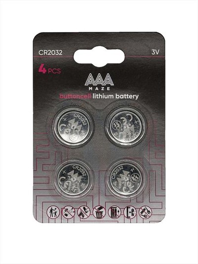 AAAMAZE - AAAMAZE PILE BUTTONCELL LITHIUM CR2032-Acciaio