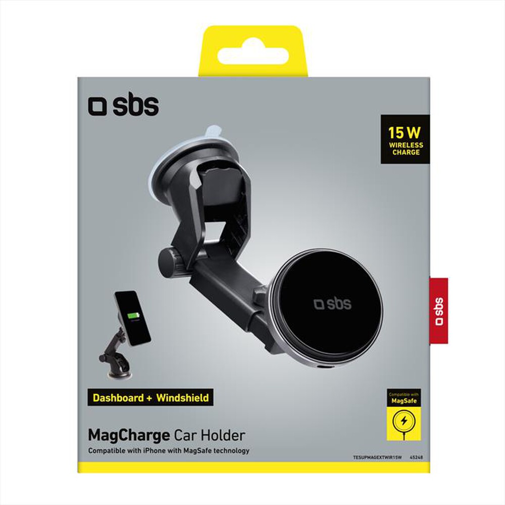 Immagine del prodotto SBS - Supporto auto wireless TESUPMAGEXTWIR15W-Nero