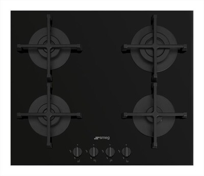 SMEG - Piano cottura a gas PV264B 60 cm-Nero,  SMEG - Piano cottura a gas PV264B 60 cm-Nero