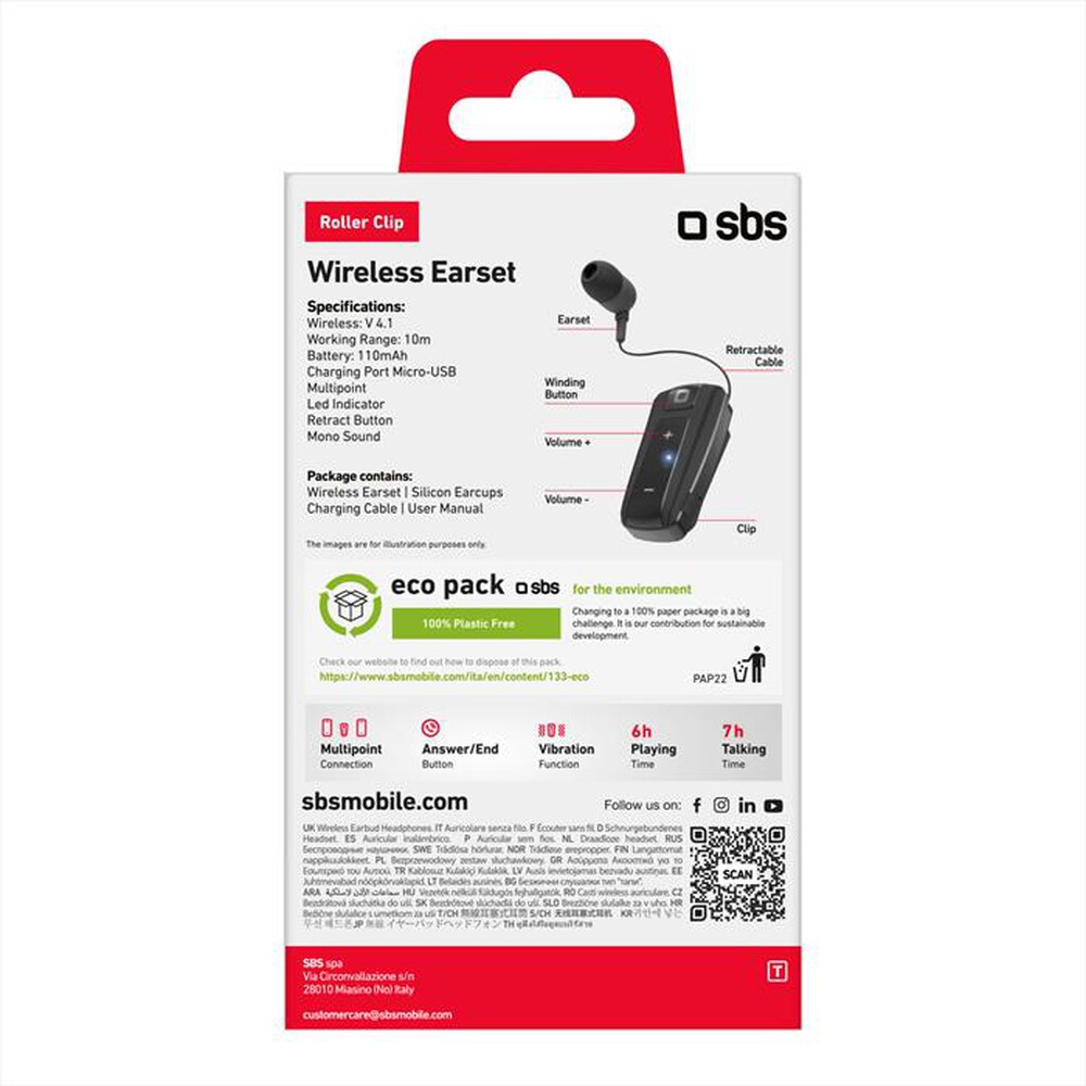 Immagine del prodotto SBS - TEROLLCLIPBTK-Nero
