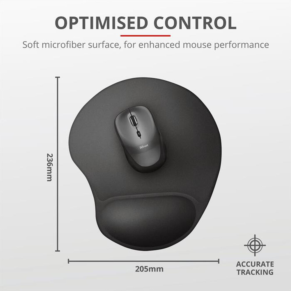 "TRUST - Bigfoot Gel Mouse Pad - Black-Black"
