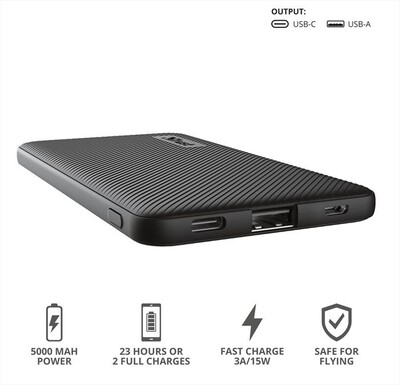 TRUST - PRIMO POWERBANK 5.000-Black