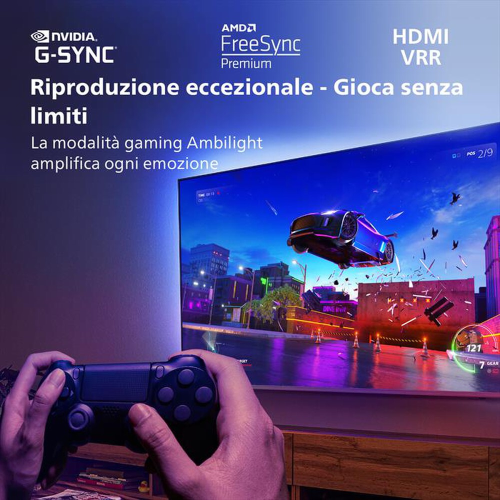 Immagine del prodotto PHILIPS - Ambilight Smart TV OLED UHD 4K 55" 55OLED807/12-Silver