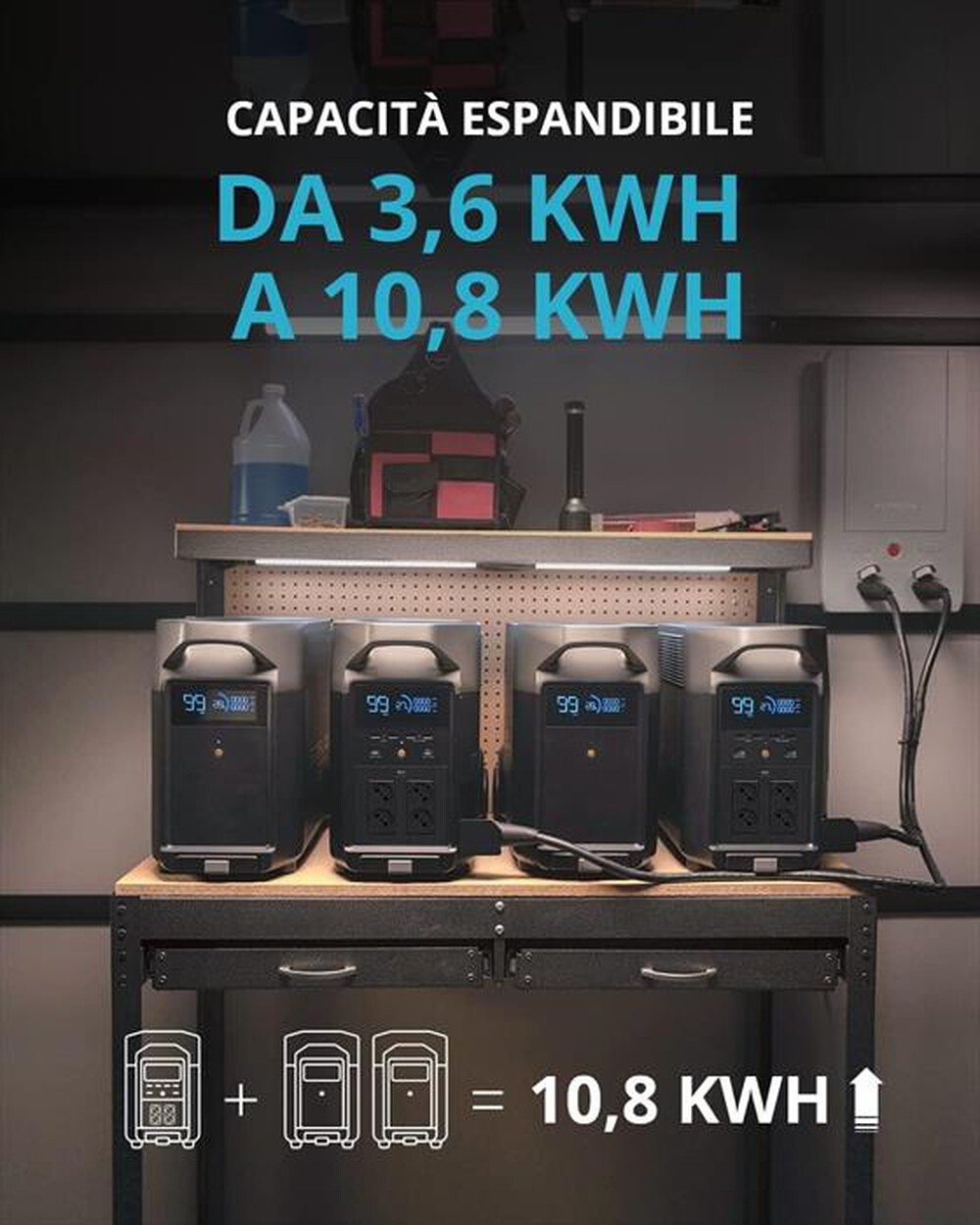 "ECOFLOW - Batteria portatile Delta Pro-nero"