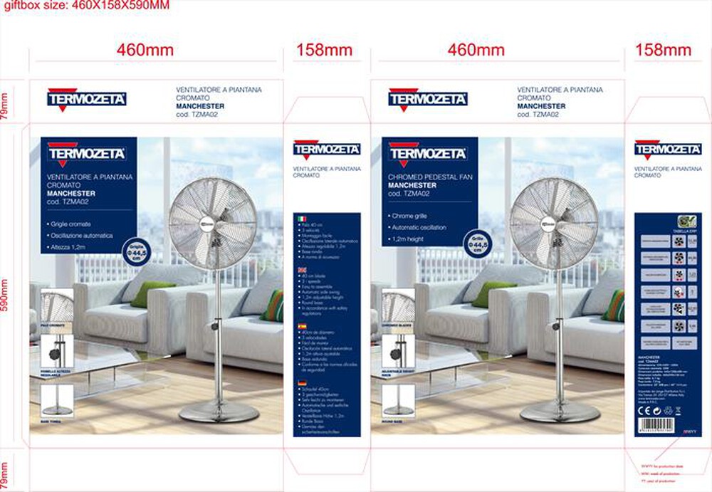 "TERMOZETA - Ventilatore a piantana TZMA02"
