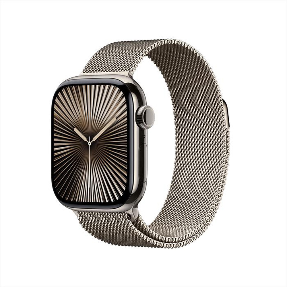 "APPLE - Watch Series 10 GPS + Cellular 42mm Titanio-Naturale - Milanese Naturale"