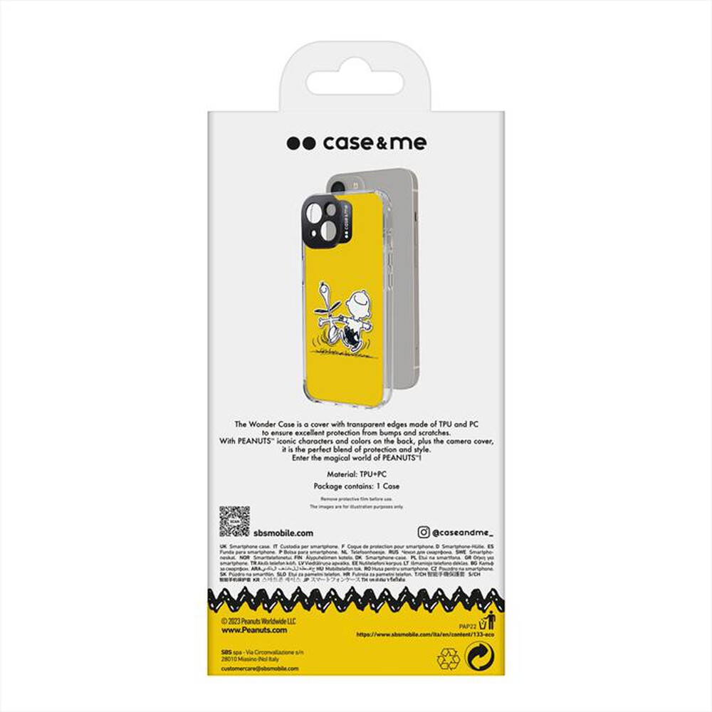 "CASEME - Cover CMPNUTSCOVCIP14612 per iPhone 14-Giallo"