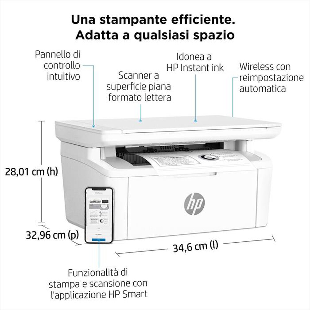Immagine del prodotto HP - Multifunzione LASERJET M140W-Bianca