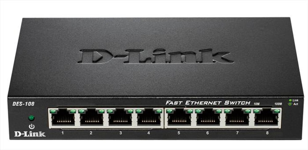 "D-LINK - 8-Port Fast Ethernet Unmanaged Desktop Switch"