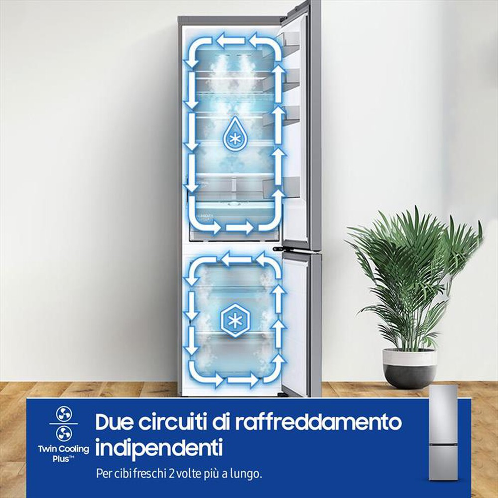 "SAMSUNG - Frigorifero combinato RB38C607AS9/EF Classe A-METAL INOX"