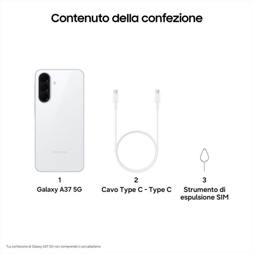 Immagine del prodotto SAMSUNG - Smartphone Galaxy A37 5G 128GB-Awesome White