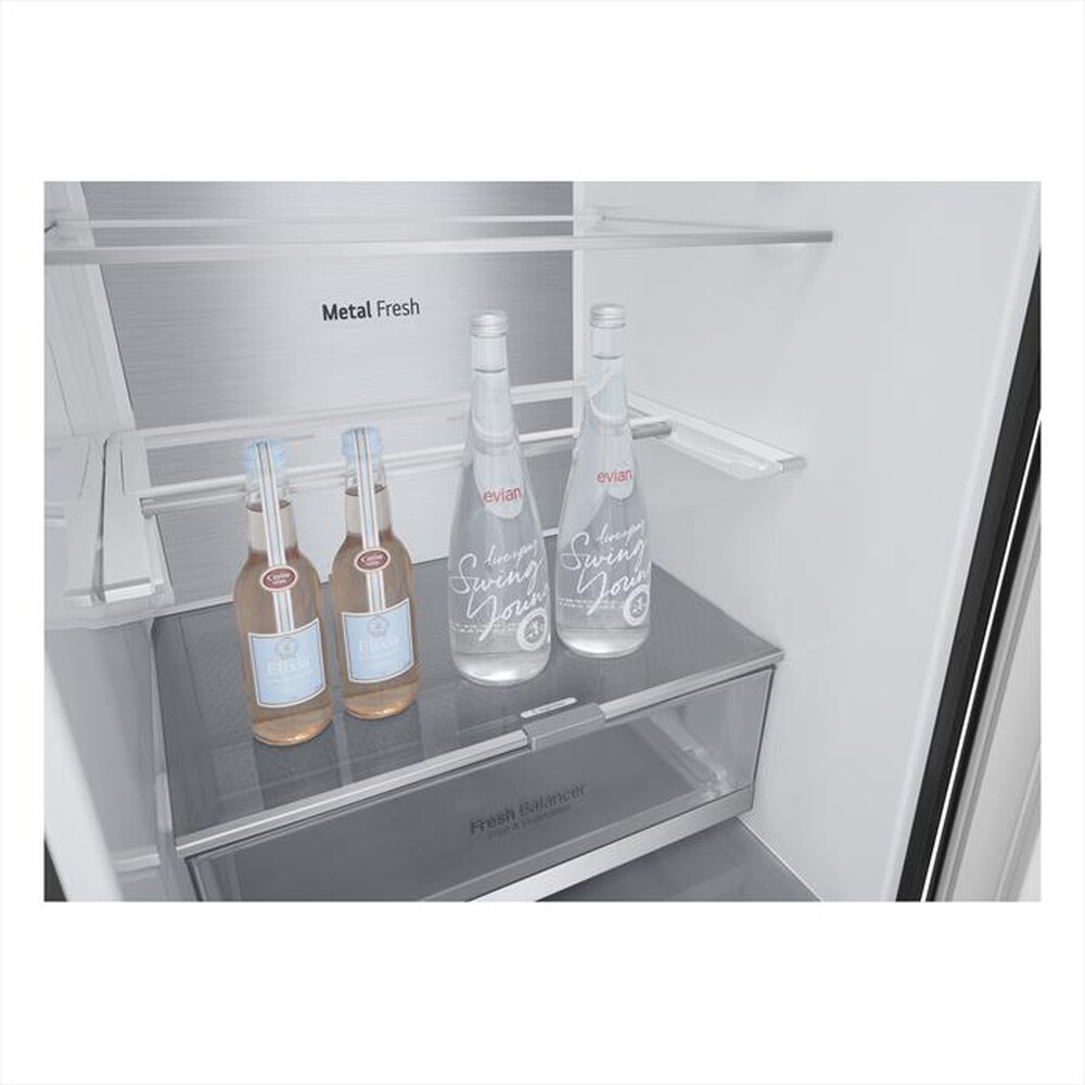 "LG - Frigorifero combinato GBB72MCVGN Classe D 384L-Nero"