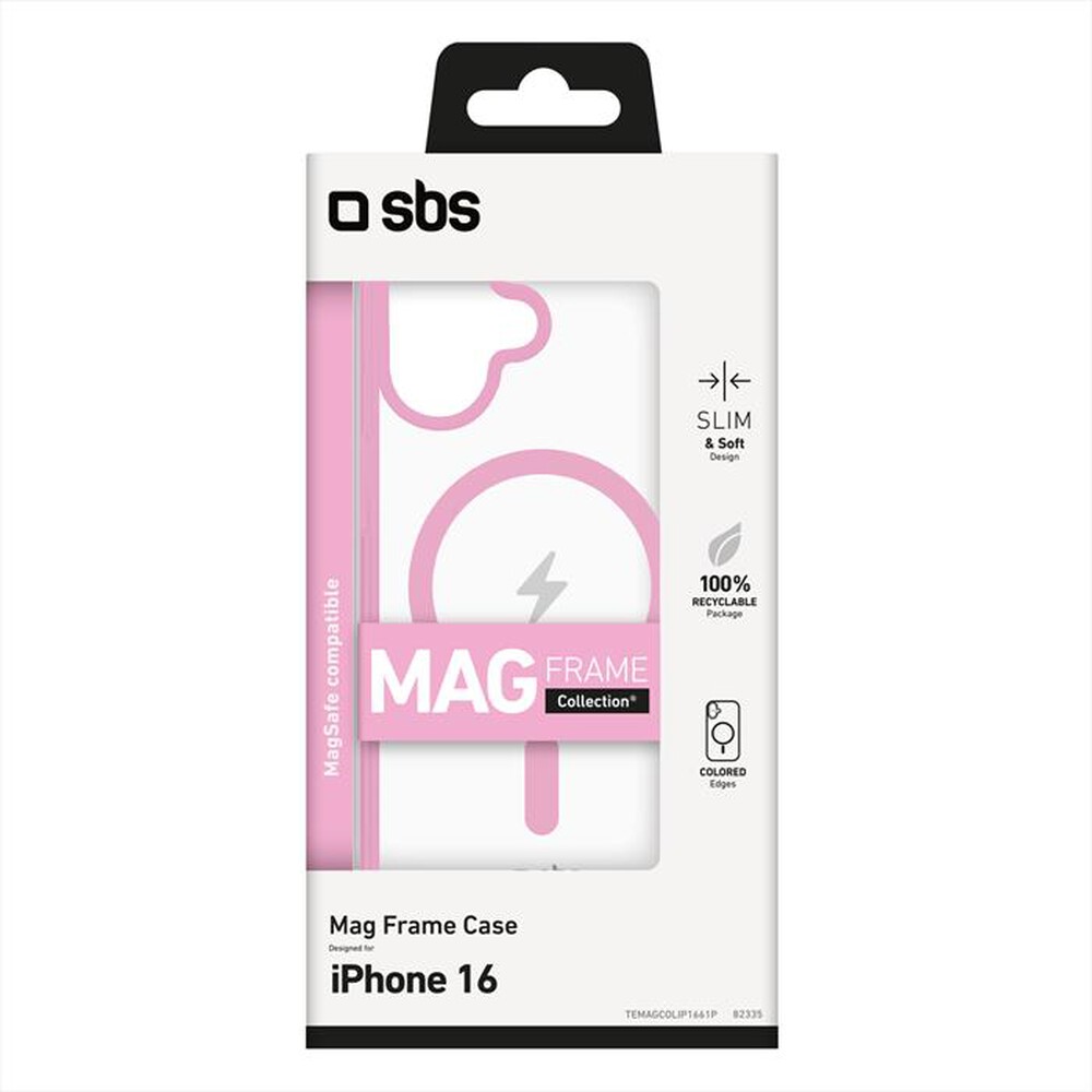 "SBS - Cover Mag Frame iPhone 16 TEMAGCOLIP1661P-Rosa"