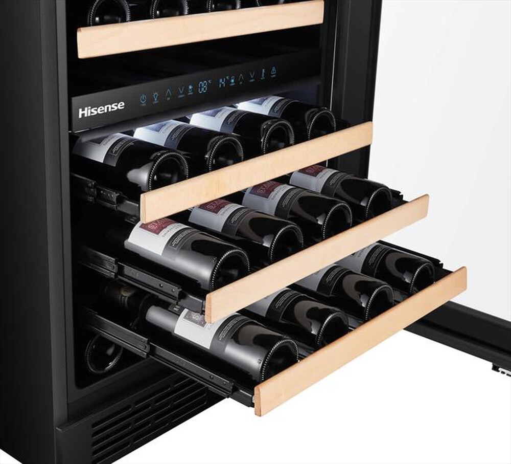 "HISENSE - Cantinetta RW17W4NWLG0 Classe G 46 bottiglie-Nero Glass"