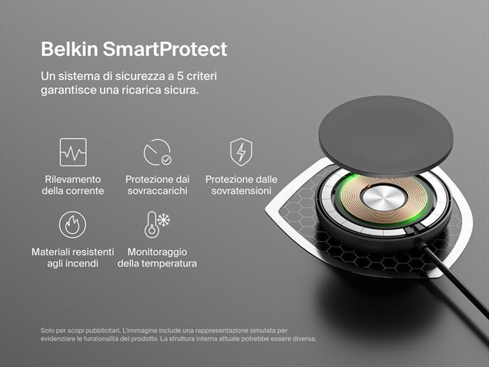 Immagine del prodotto BELKIN - TAPPETINO DI RICARICA WIRELESS MAGNETICA QI2 15W-Nero